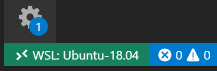 VS Code remote host connected to the indicator