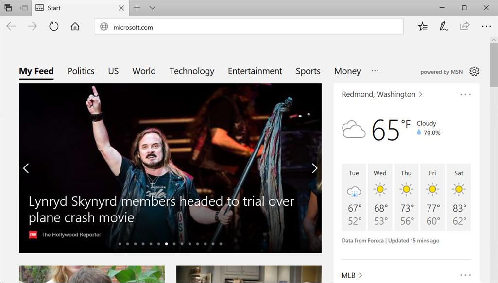 在 Microsoft Edge 上运行的受信任网站。