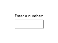 NumberBox 上方一个显示内容为“请输入表达式:”的标头。