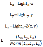 光向量公式。