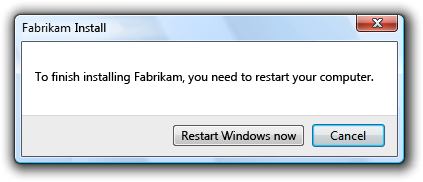 "立即重启 windows" 按钮的屏幕截图