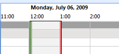 日期格式的屏幕截图：星期一、6月6日，2009