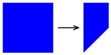 A box subjected to a non-affine transform