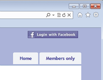 The Button to Trigger the Facebook Authentication Process
