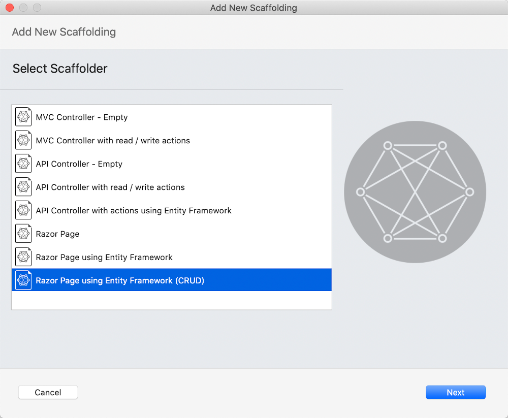 在 Mac 上新增 Scaffolding