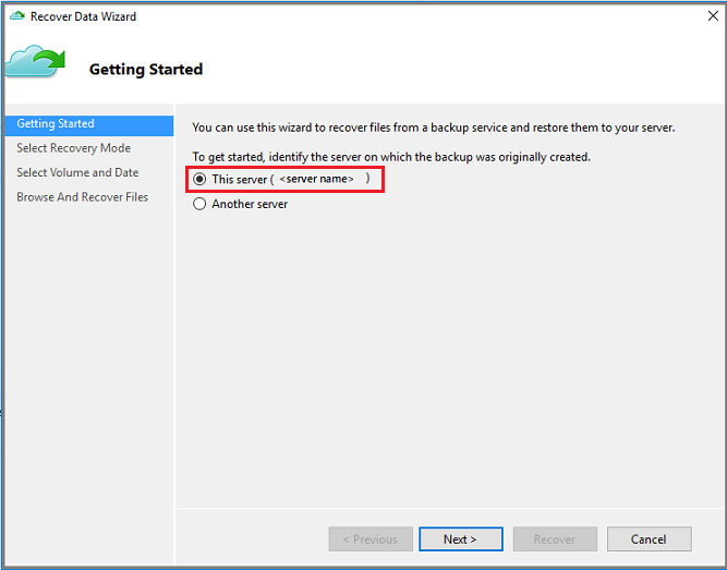 使用MARS 代理Windows將檔案還原到伺服器- Azure Backup | Microsoft Docs