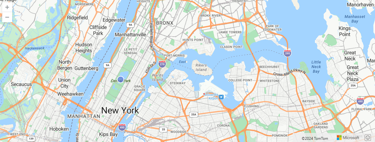 紐約市中央駐留路線中心的螢幕快照。