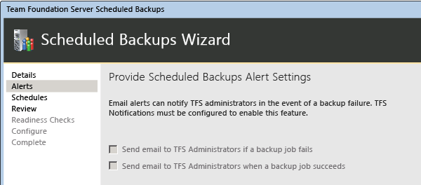 Alerts are only available if SMTP is configured