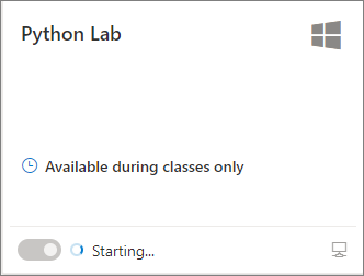 Screenshot of lab VM tile in Azure Lab Services when no quota has been assigned.