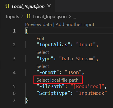 在 Visual Studio 中輸入本機檔案路徑