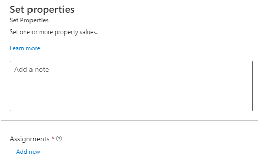 Set properties