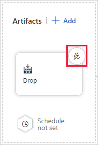 Release pipeline Artifacts - lightning bolt icon