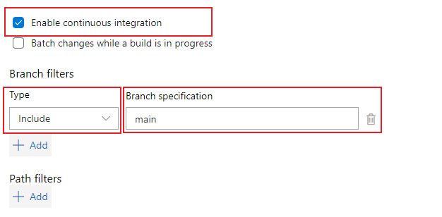 Enable continuous integration settings