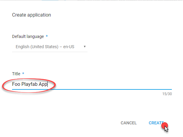 Google Play - Create application