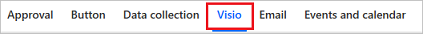 Visio 範本功能表選項的螢幕擷取畫面。