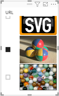 Screenshot of a slicer with example images.