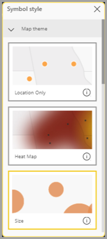 Screenshot showing map themes.