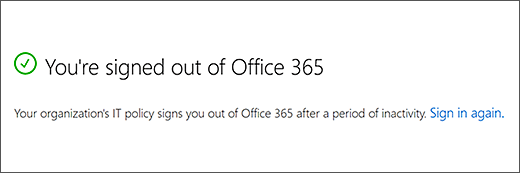 Microsoft 365 因閒置訊息而登出