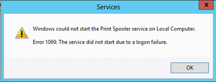Screenshot that shows the Services dialog box.