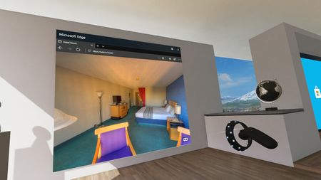 在 Mixed Reality house 內從 Microsoft Edge 輸入 VR