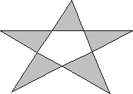 illustration of a polygon in the shape of a five-pointed star