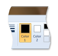microsoft paint 功能區中切換按鈕控制項的螢幕擷取畫面。
